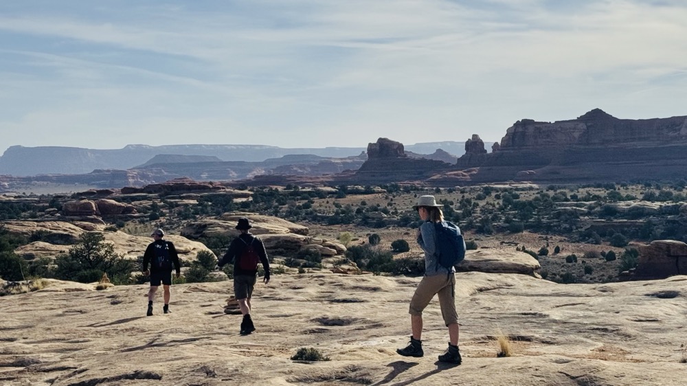 Traversing the slick rock