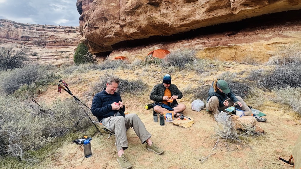 Dinner at Big Pour Off camp