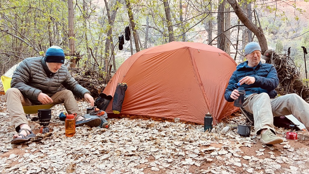 Trying out the water at camp