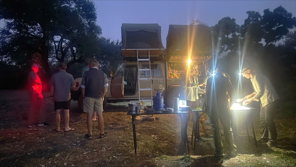 Meal prep at camp