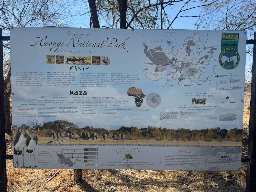 Entering Hwange National Park
