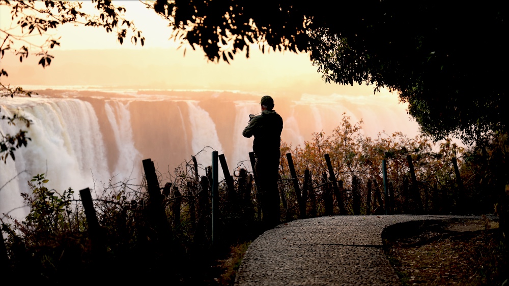 Ken capturing the morning glory of the falls