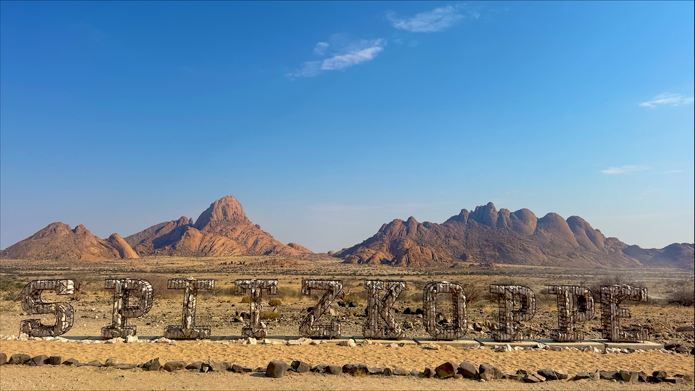 Spitzkoppe and sign