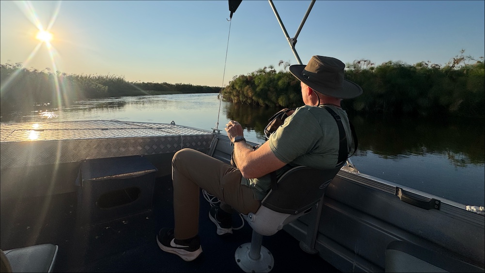Starting our Okavango cruise at Swamp Stop