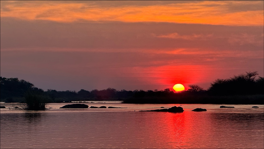 Sunset on Okavango River